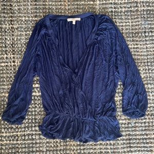 Deep V-neck Blouse